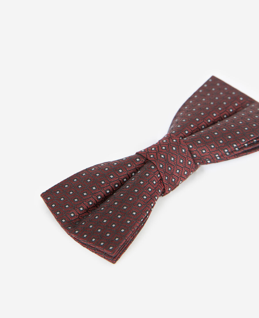 The Kooples HOMBRE BORDEAUX pajarita burdeos seda con rombos