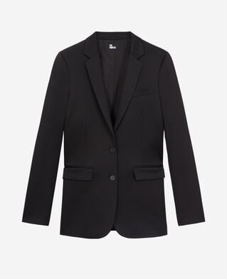 The Kooples WOMEN BLACK black satin suit blazer