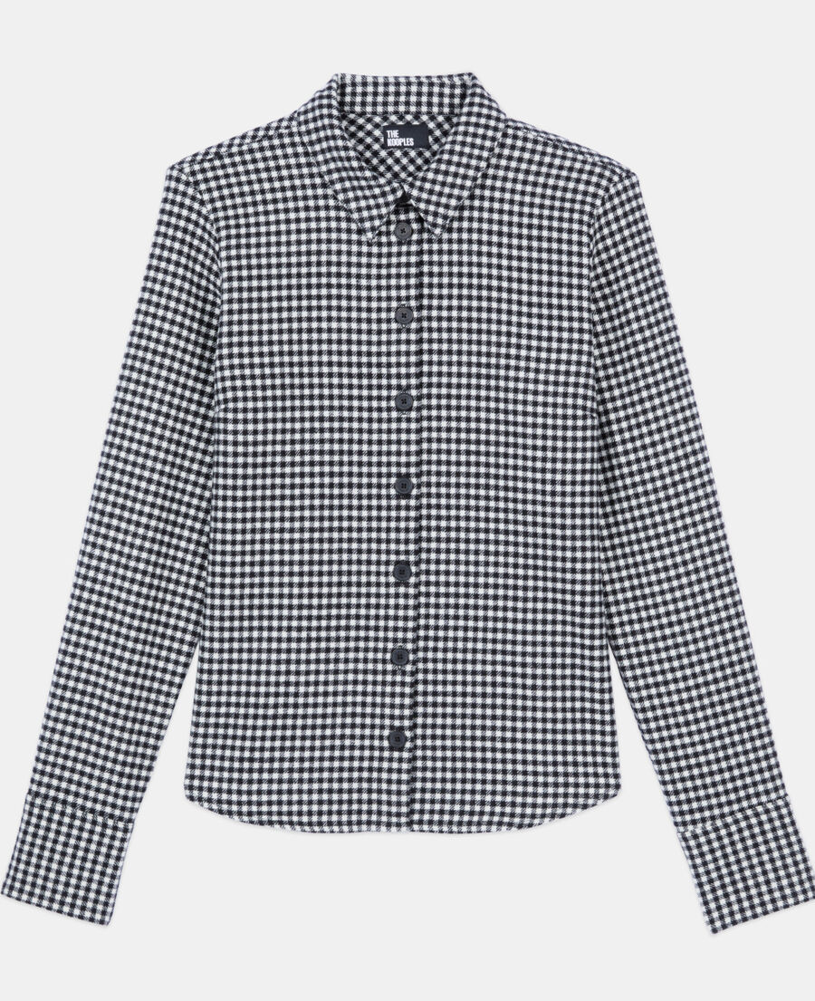 The Kooples MUJER BLACK WHITE camisa cuadros vichy