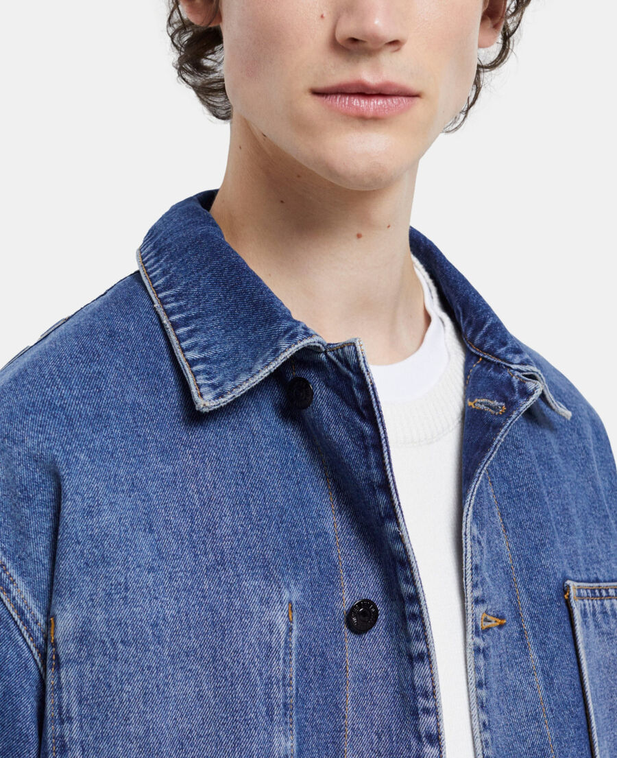 blue denim overshirt