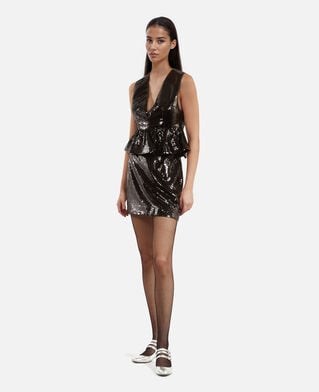 The Kooples DAMEN BLACK STONE top mit pailletten schwarz