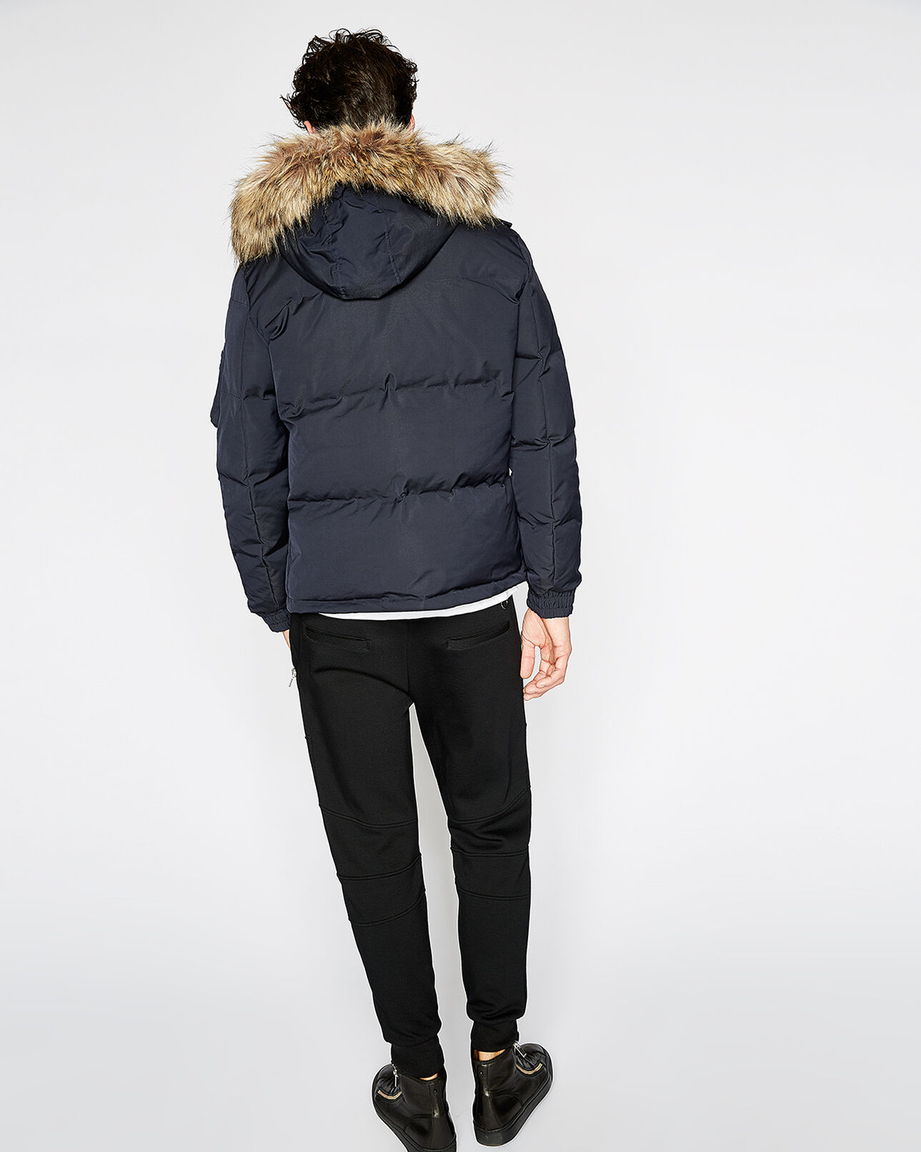 The Kooples MEN NAVY short navy blue down jacket