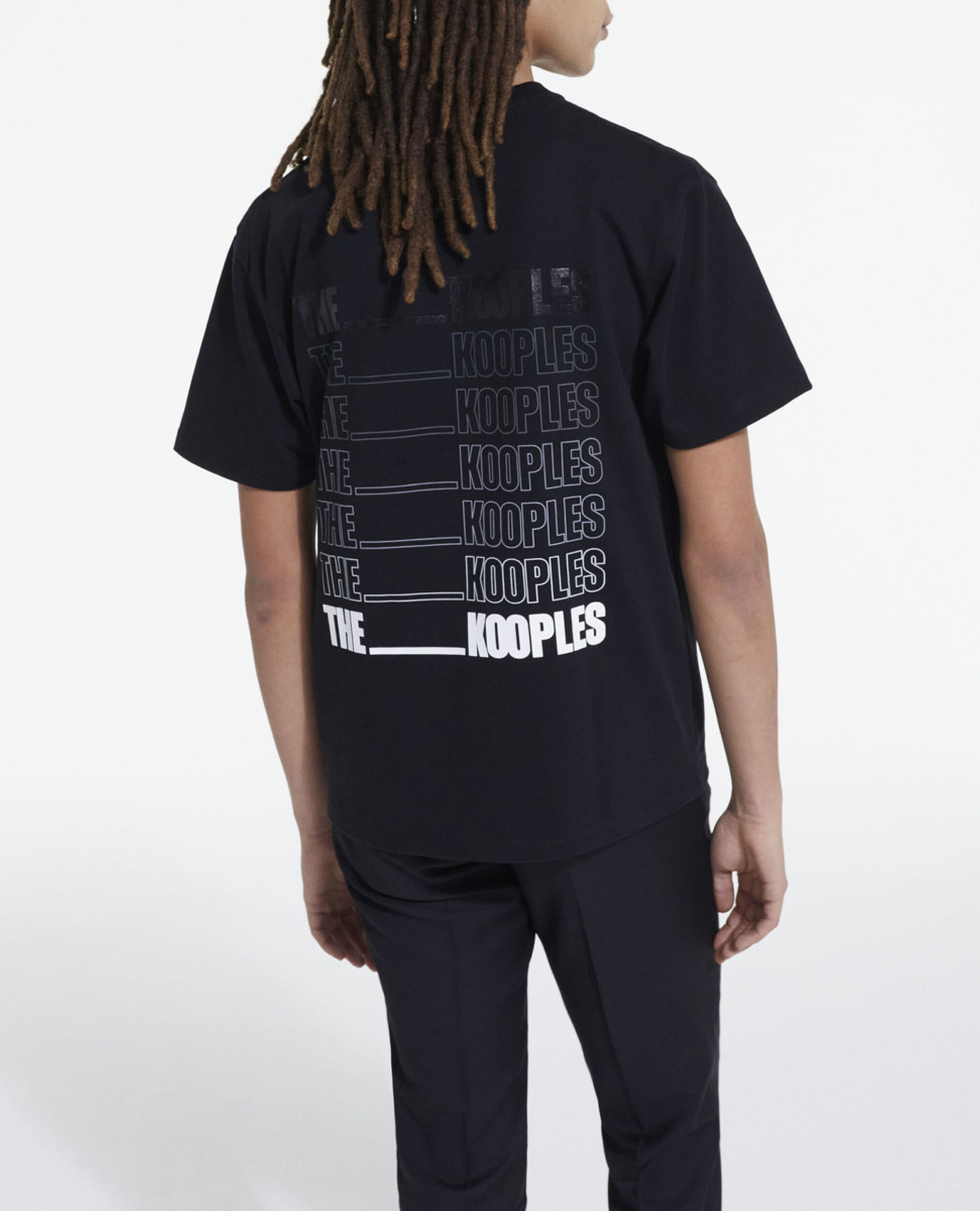 Schwarzes T-Shirt mit The Kooples Logo, BLACK, hi-res image number null