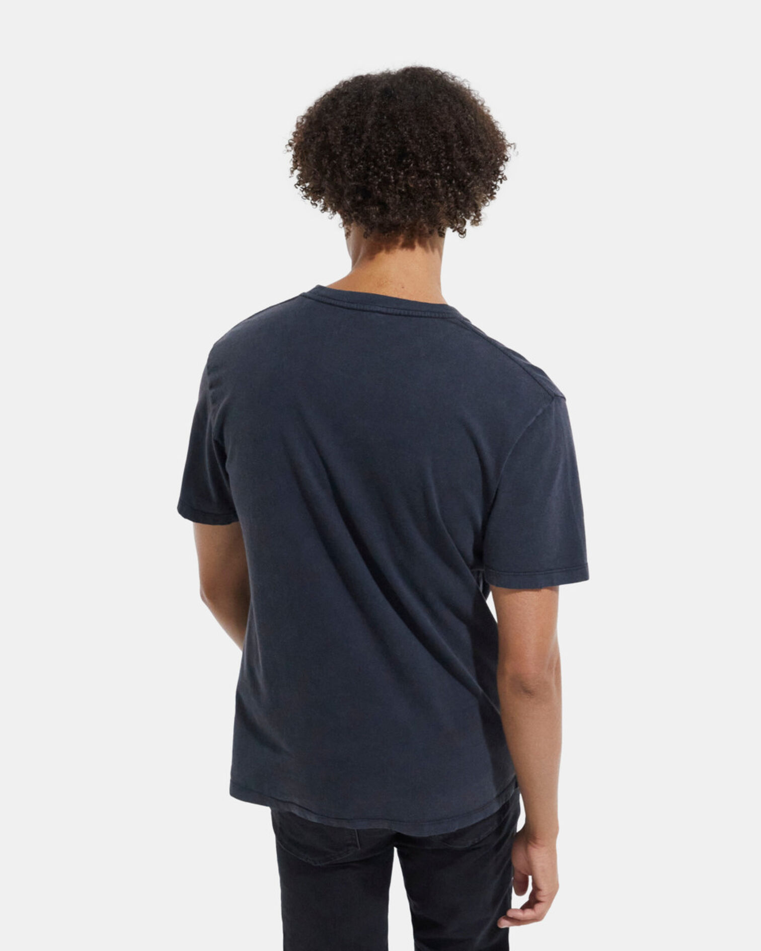 Black screen print T-shirt, BLACK, hi-res image number null