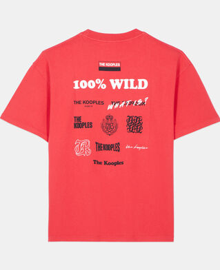 The Kooples H RUBIS red 100% wild serigraphy t-shirt
