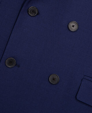The Kooples HOMME DARK BLUE veste de costume croisée en laine bleu vif