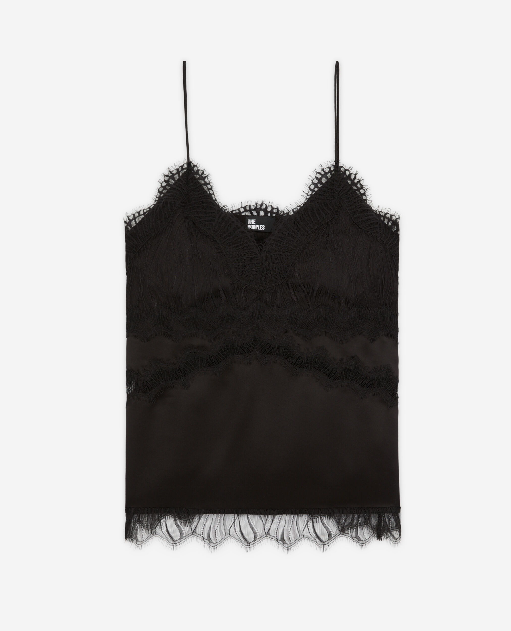 Black camisole with lace details The Kooples UK