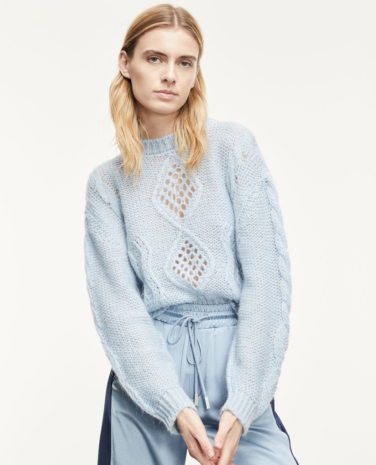 Light blue online mohair sweater