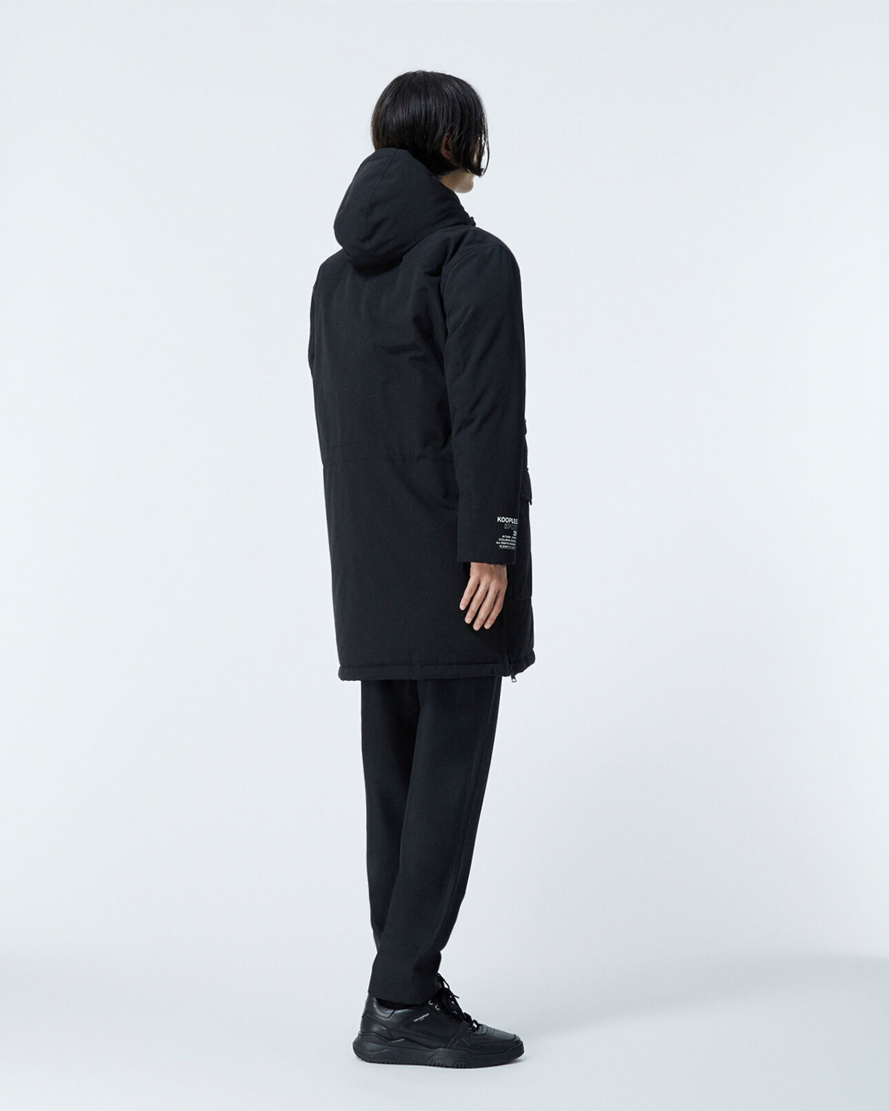 The Kooples HOMBRE BLACK parka algodón negra capucha forrada