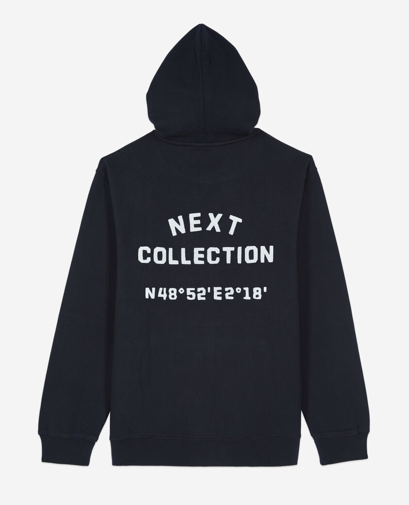 The Kooples MEN BLACK WASHED black logo hoodie