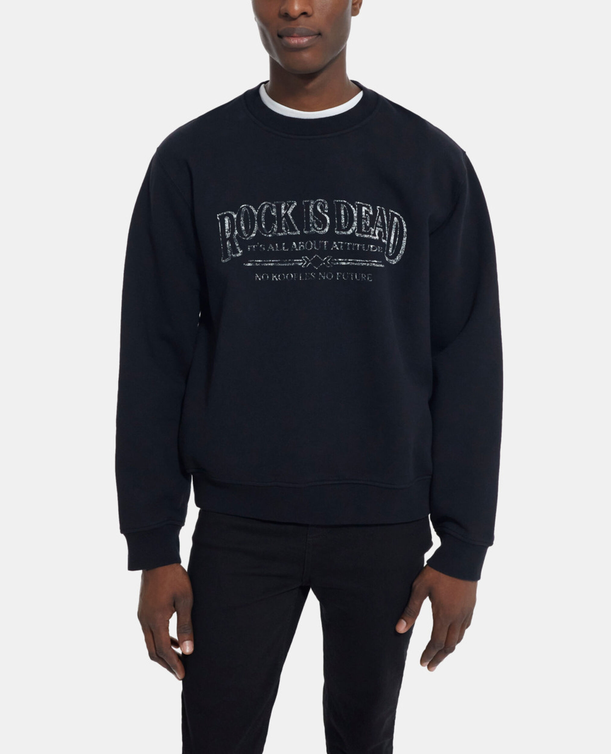 Gray sweatshirt, BLACK WASHED, hi-res image number null