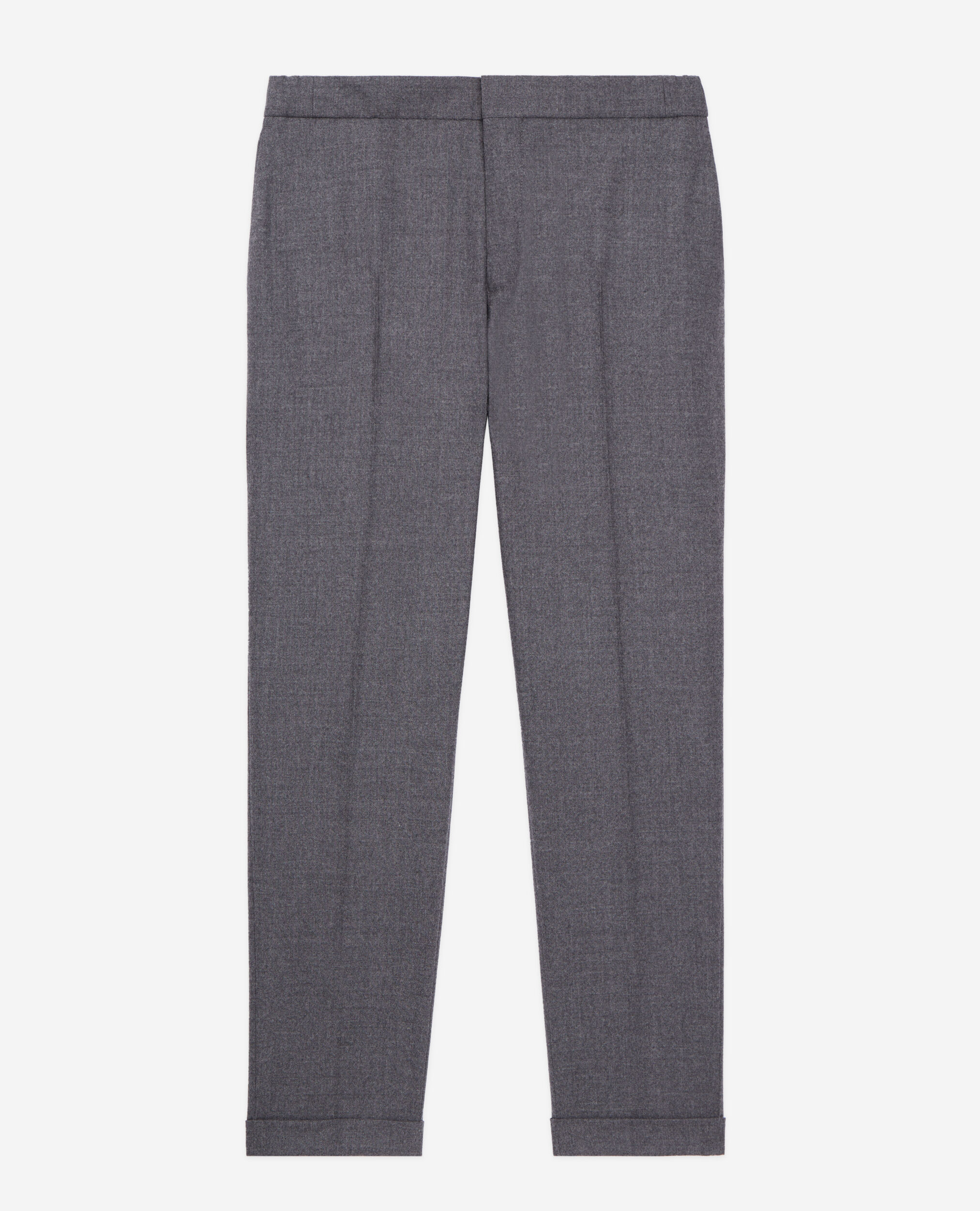 Pantalon gris en flanelle, GREY, hi-res image number null