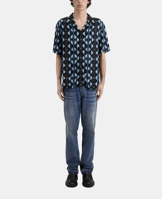 The Kooples H BLACK / GREEN printed short sleeved shirt