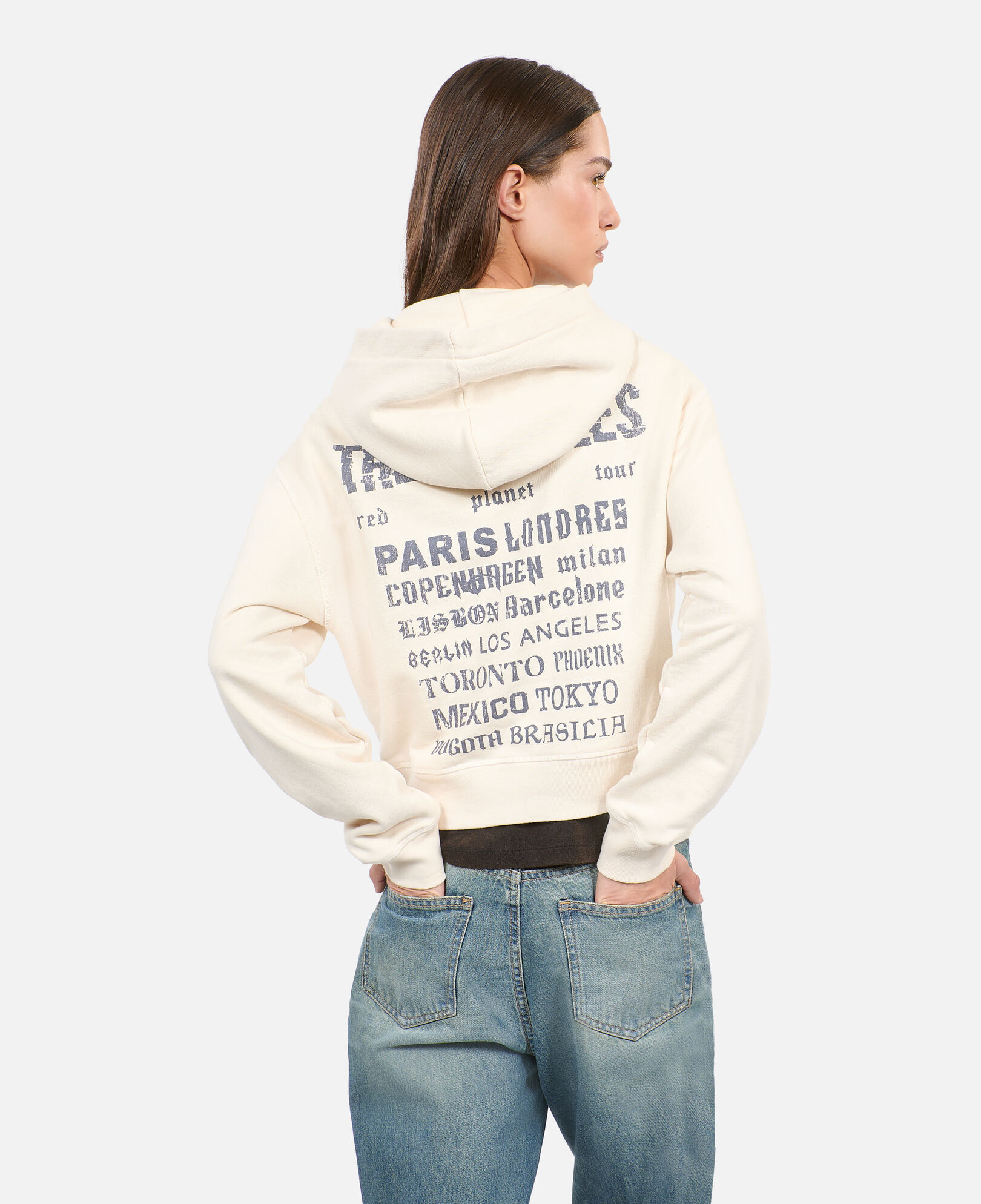 The Kooples FEMME ECRU sweatshirt à capuche écru