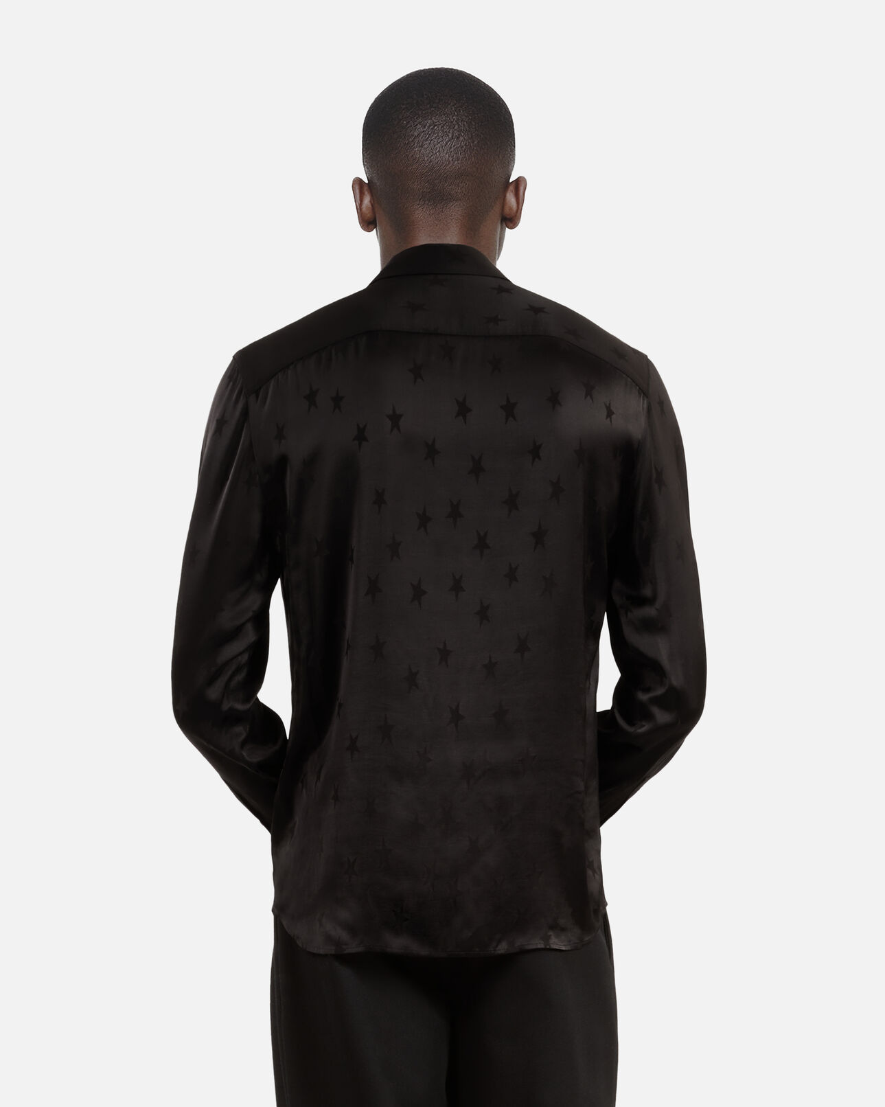 The Kooples MEN BLACK black jacquard shirt with stars