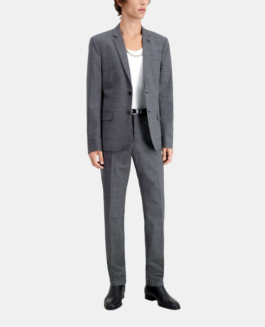 The Kooples MEN BLACK-ECRU black micro-pattern wool suit jacket