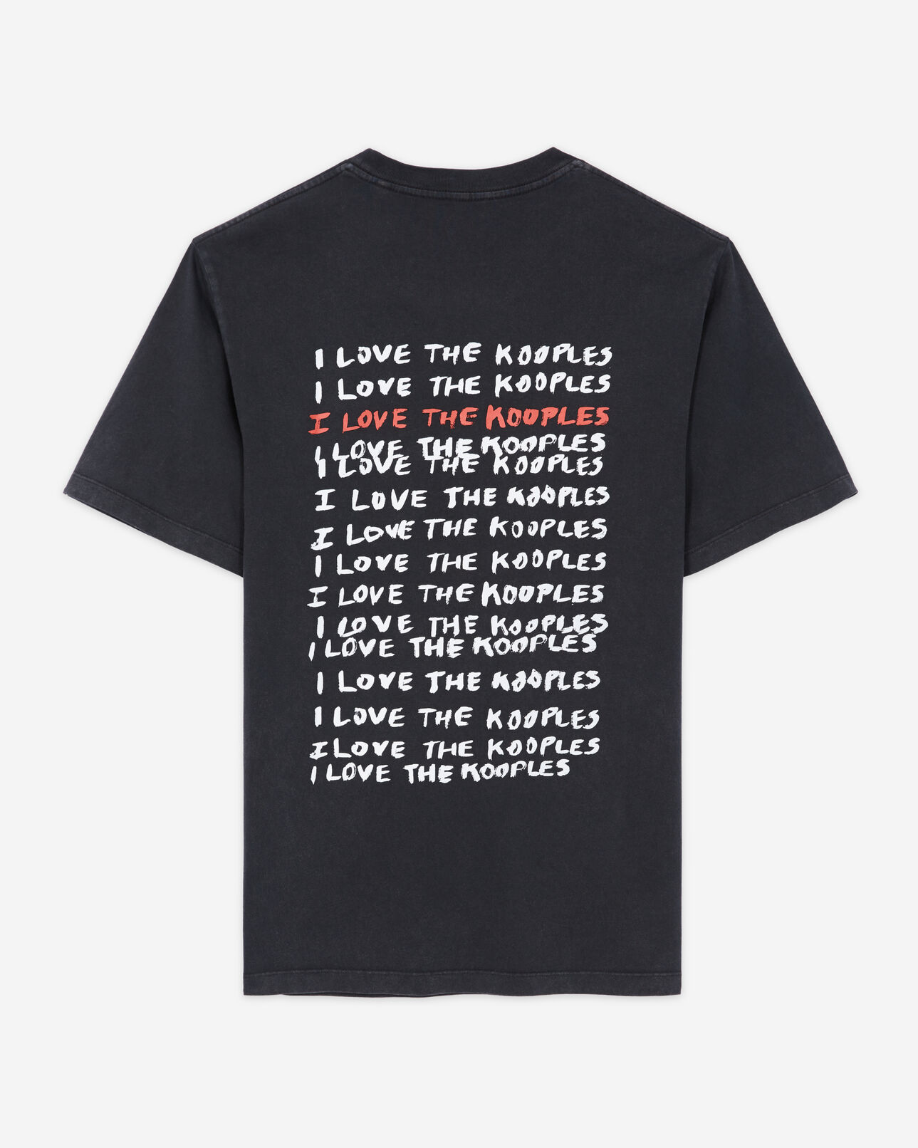 The Kooples HOMME BLACK WASHED t-shirt homme love kooples noir