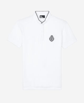 The Kooples MUJER WHITE camisa polo blanca piqu&eacute; algod&oacute;n