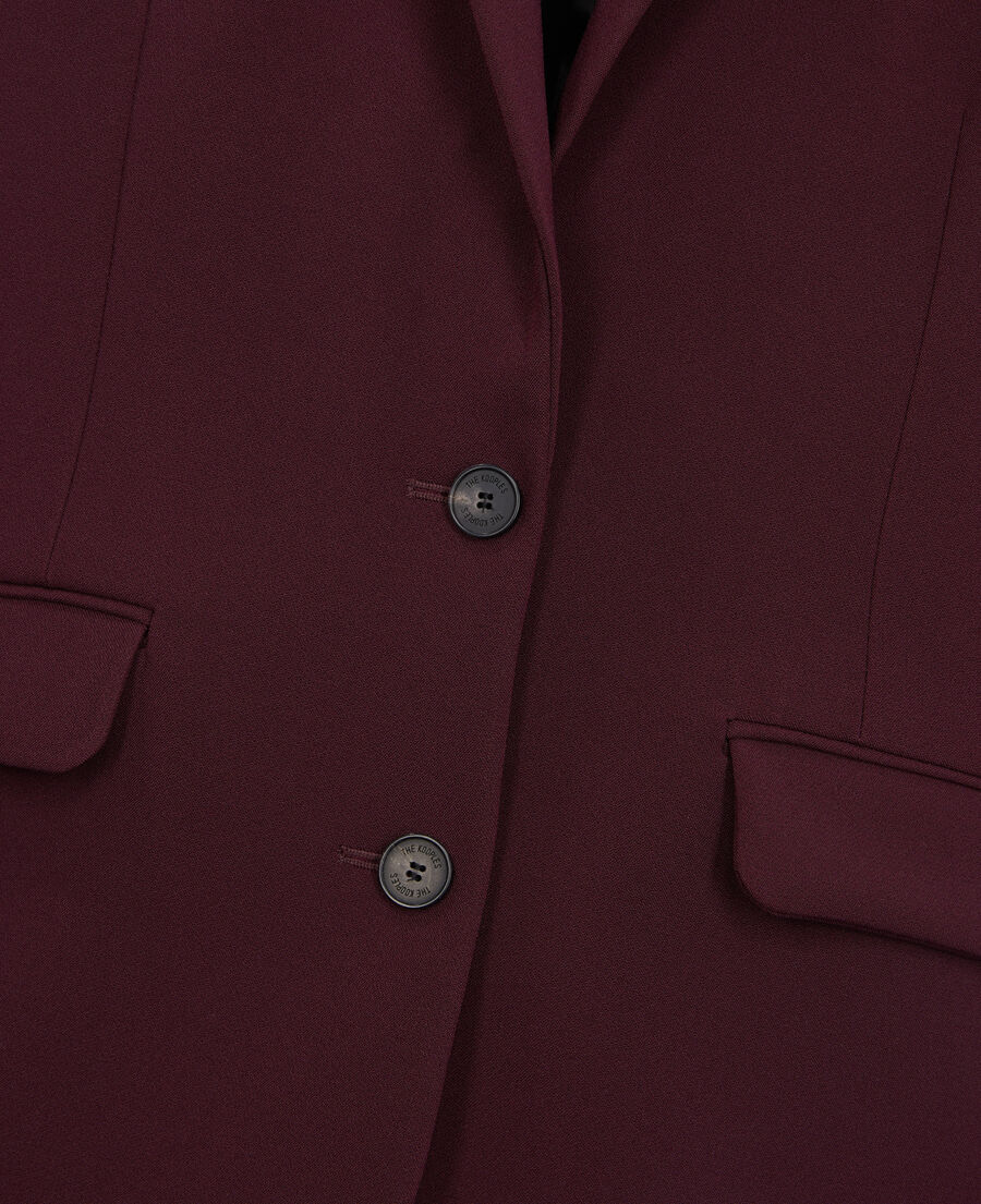 burgundy crepe suit jacket
