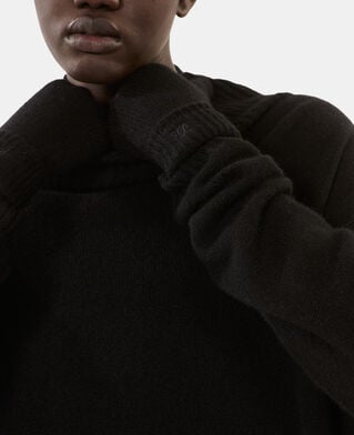 The Kooples M BLACK black cashmere gloves