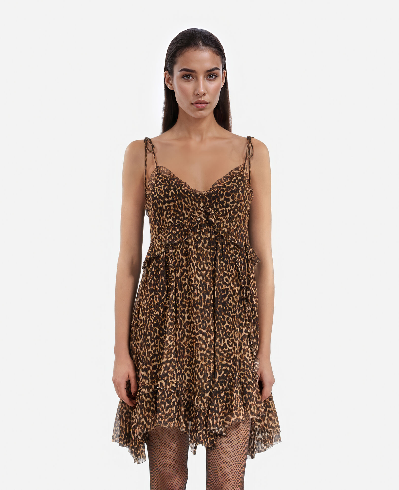 The Kooples WOMEN LEOPARD short leopard print dress
