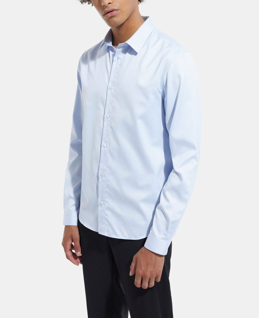chemise col classsique bleue