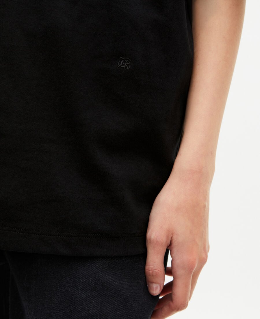 The Kooples HOMME BLACK t-shirt large uni noir