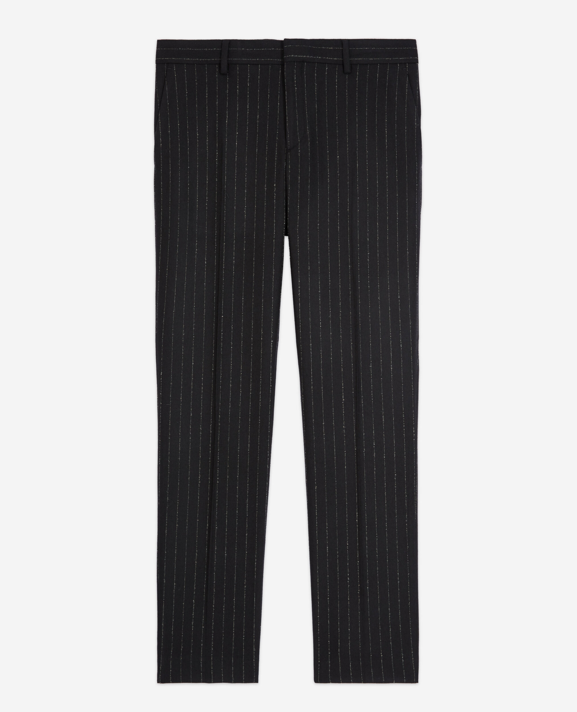 Striped suit pants, BLACK WHITE, hi-res image number null