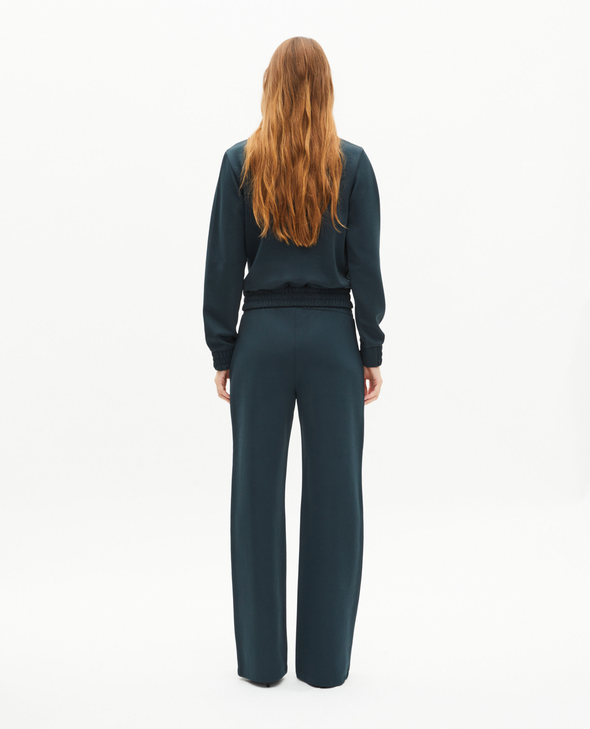 Dark green zip-up sweatshirt, FOREST, hi-res image number null