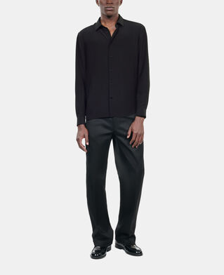 The Kooples HOMME BLACK chemise en soie noire