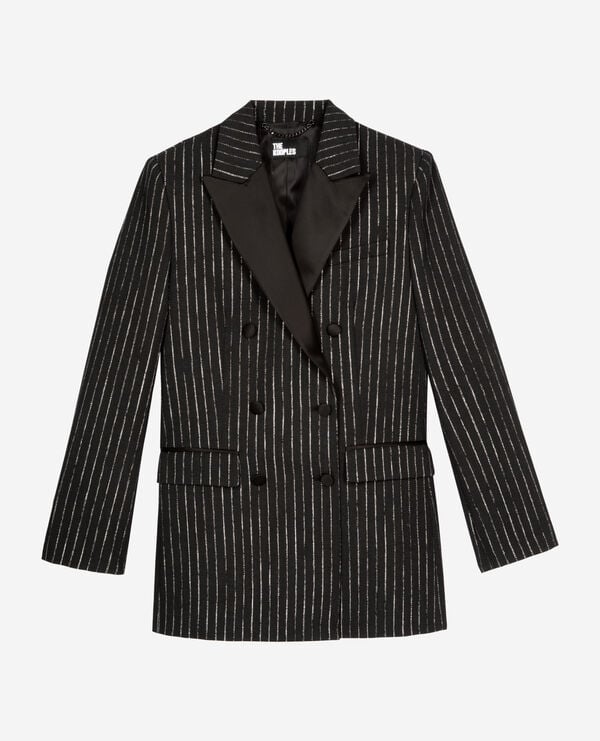 The Kooples MUJER BLACK traje de chaqueta negro a rayas