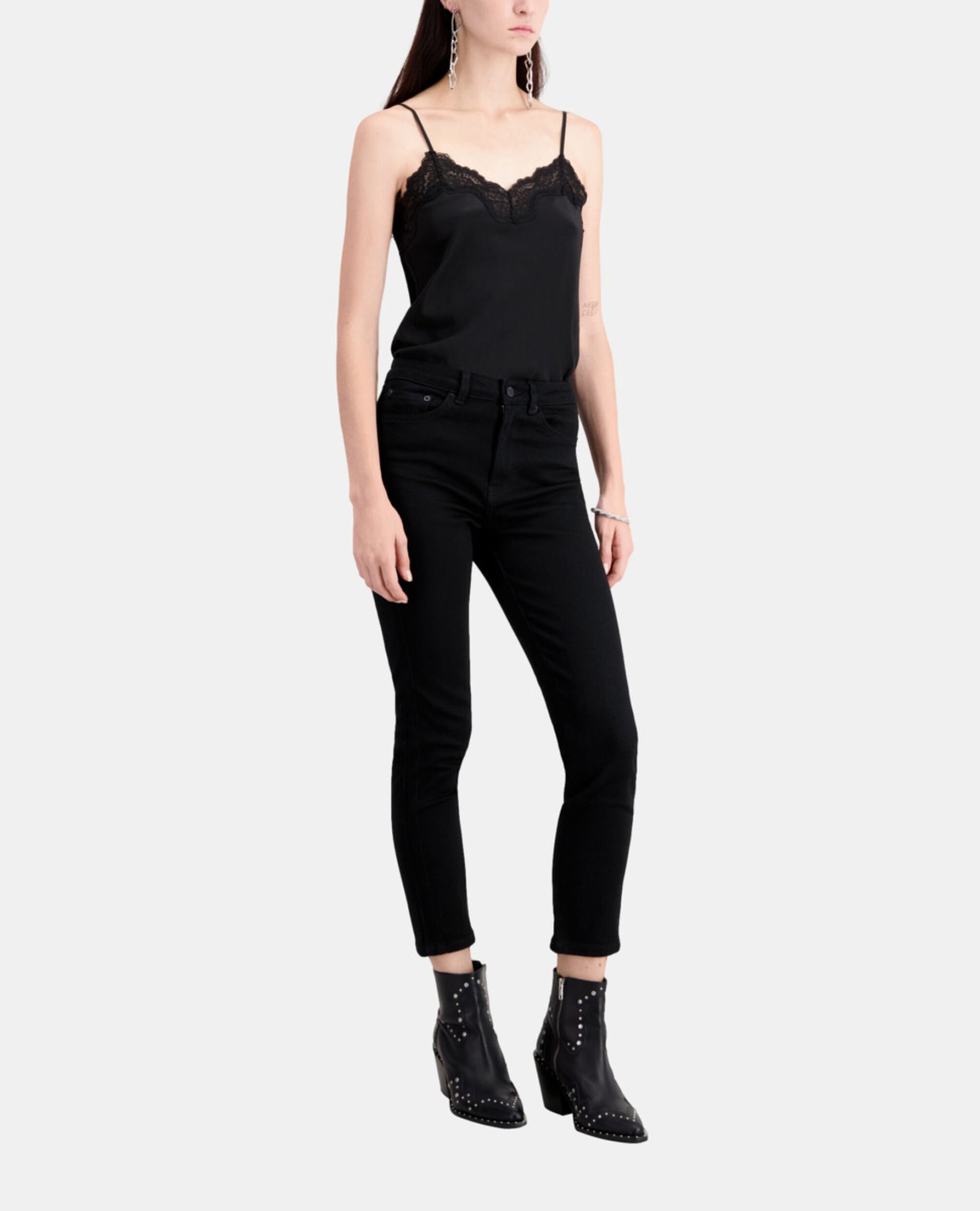 Black slim jeans, BLACK WASHED, hi-res image number null