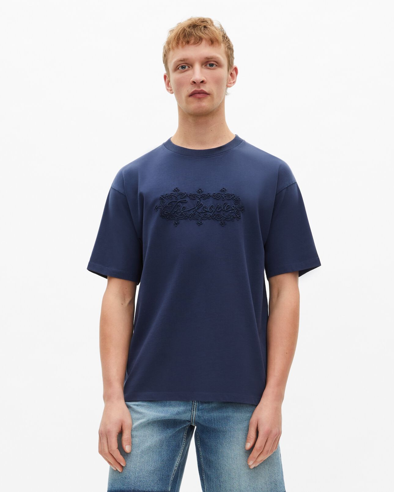 The Kooples MEN DARK NAVY navy logo t-shirt