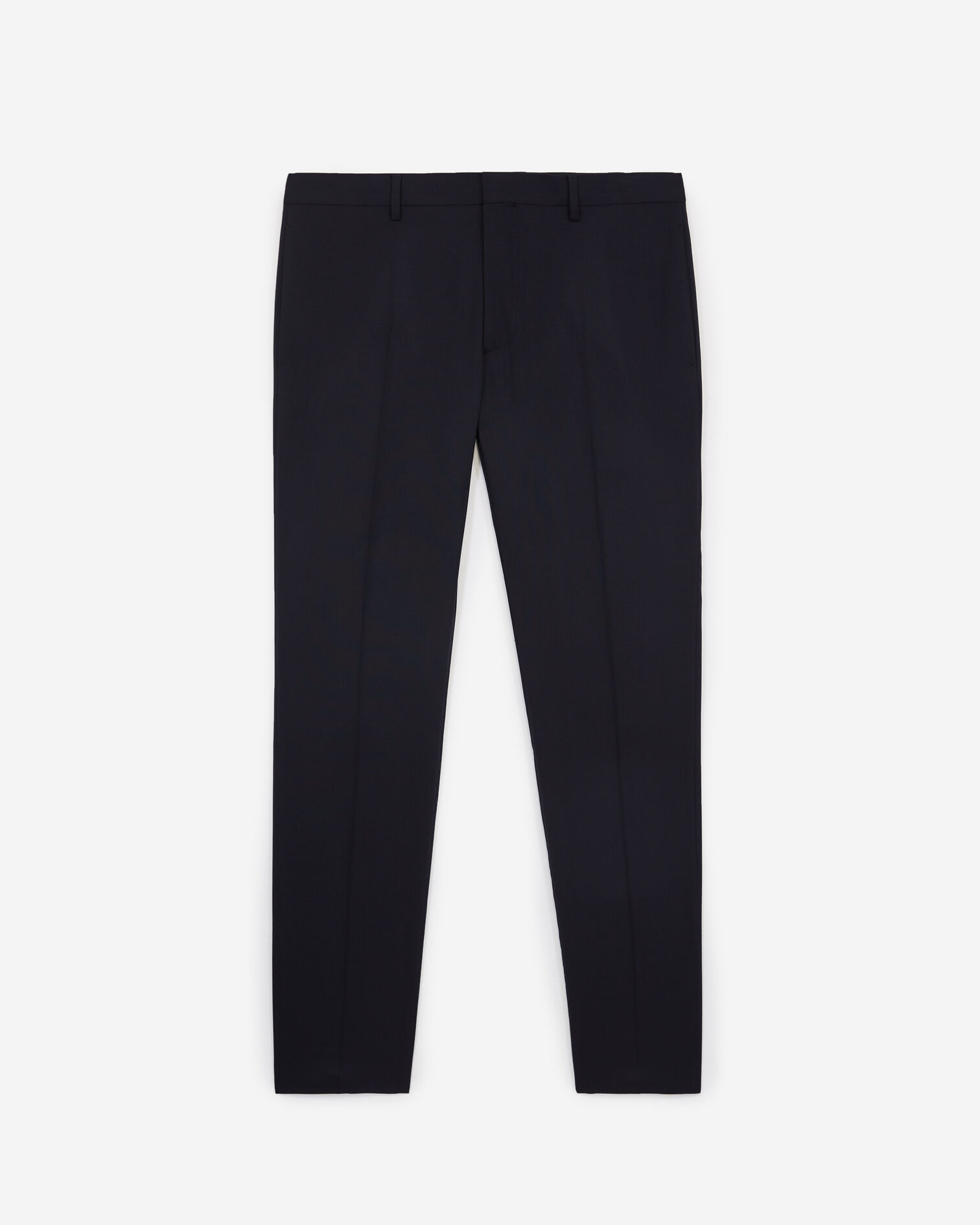Slim-fit navy blue wool suit trousers, DARK NAVY, hi-res image number null