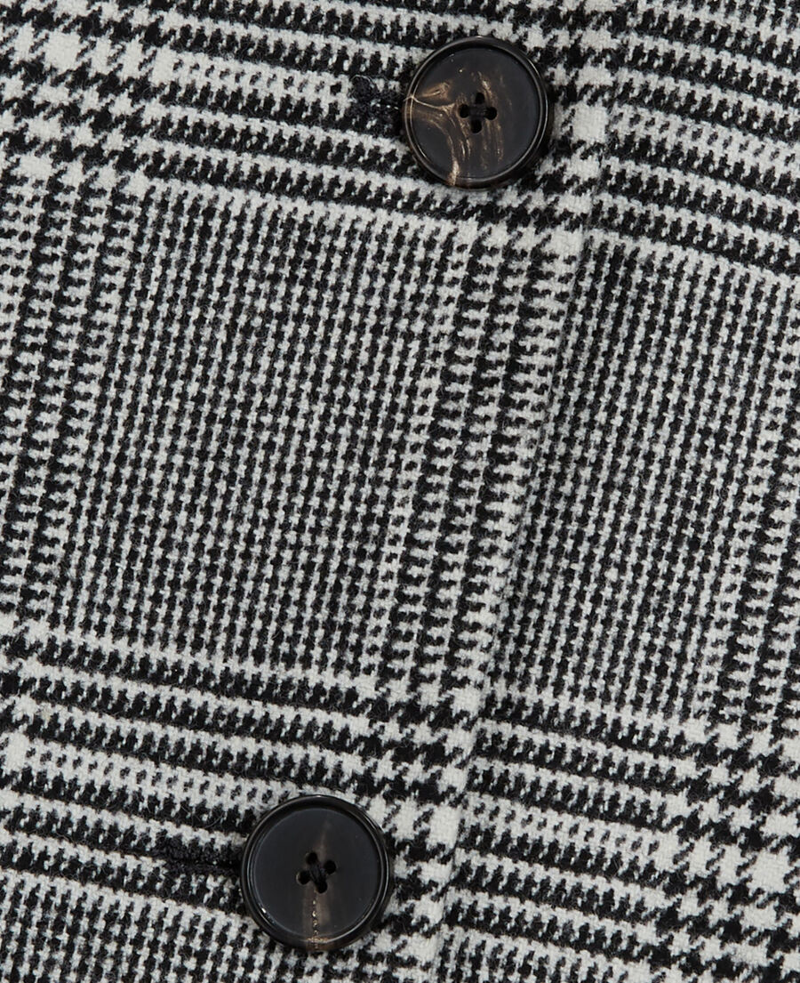 wool jacket with check motif