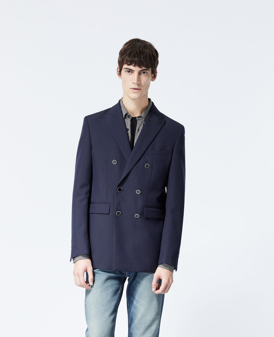 navy blue wool jacket