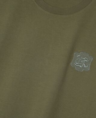 The Kooples H FORET t-shirt with the kooples khaki crest