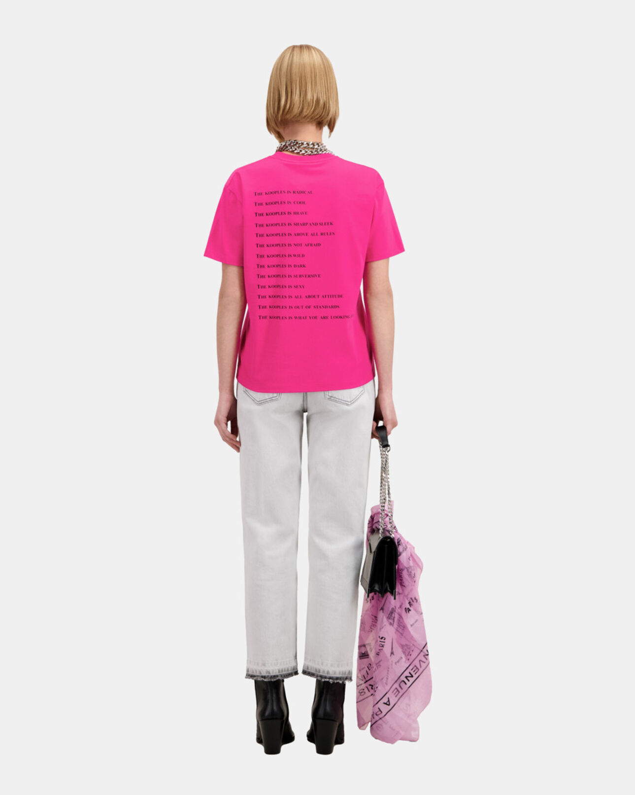 The Kooples FEMME FUSHIA t-shirt what is fuchsia