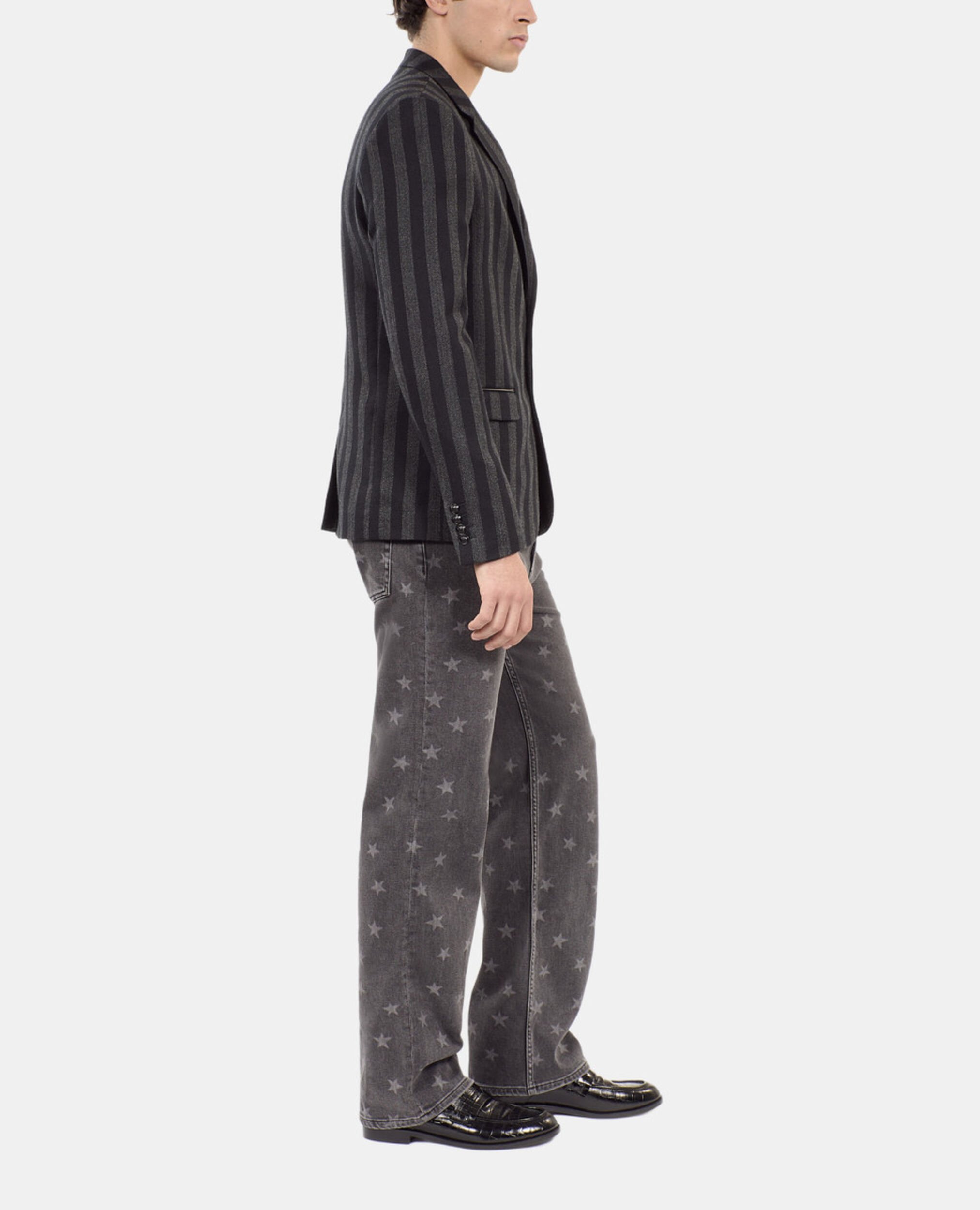 Striped wool blazer, BLACK GREY, hi-res image number null
