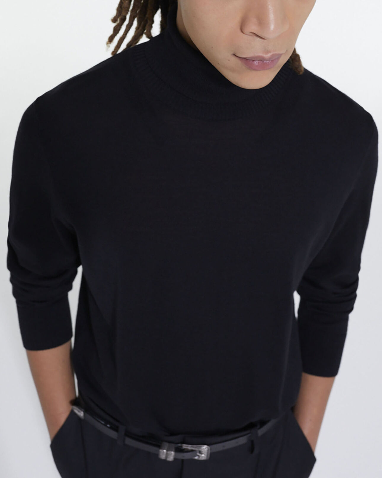The Kooples MEN BLACK black merino sweater