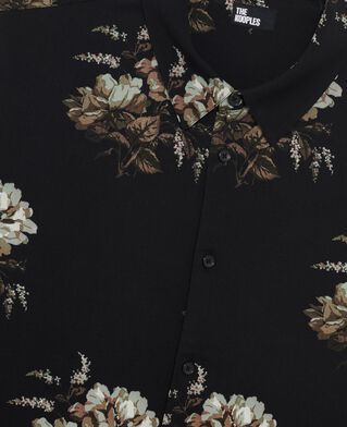 The Kooples HERREN BLACK / GREEN / WHITE hemd mit blumenprint gr&uuml;n und schwarz