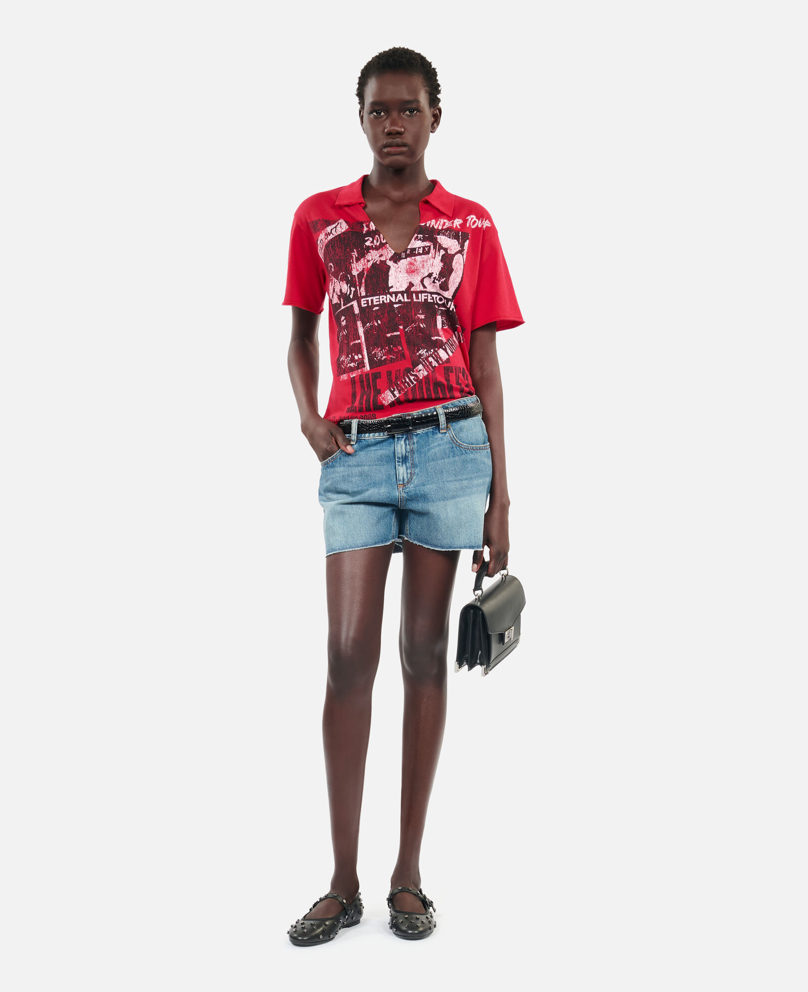 The Kooples WOMEN RUBIS red eternal life tour serigraphy t-shirt