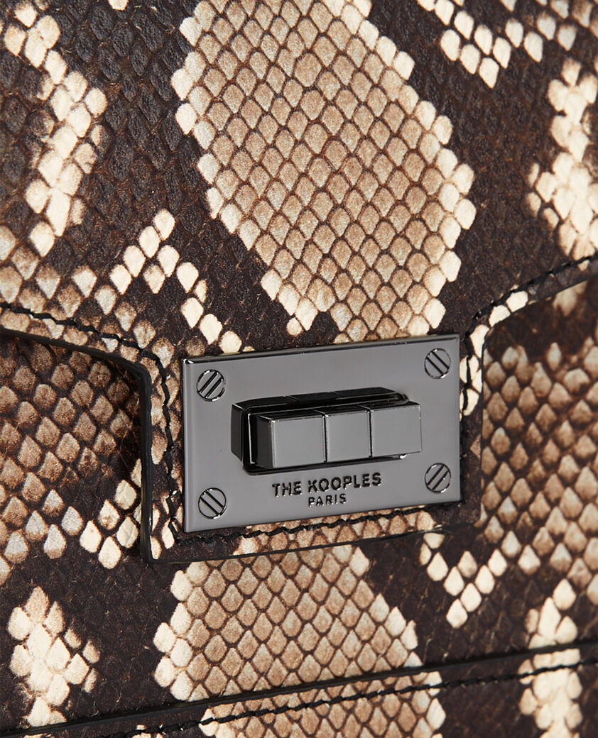 The Kooples WOMEN BLACK WHITE emily small leather bag