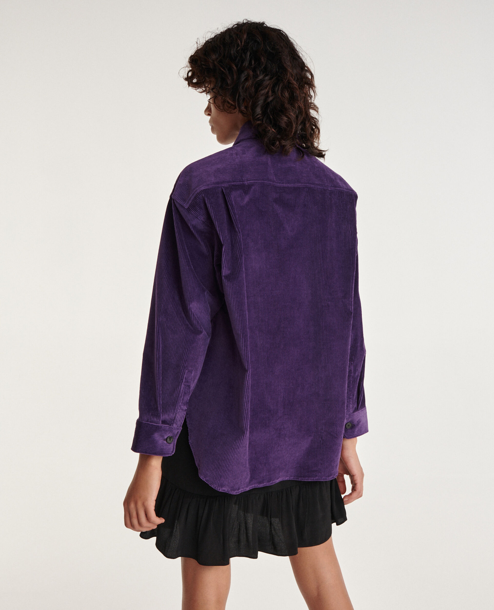 Camisa violeta amplia pana tricotada, PRUNE, hi-res image number null