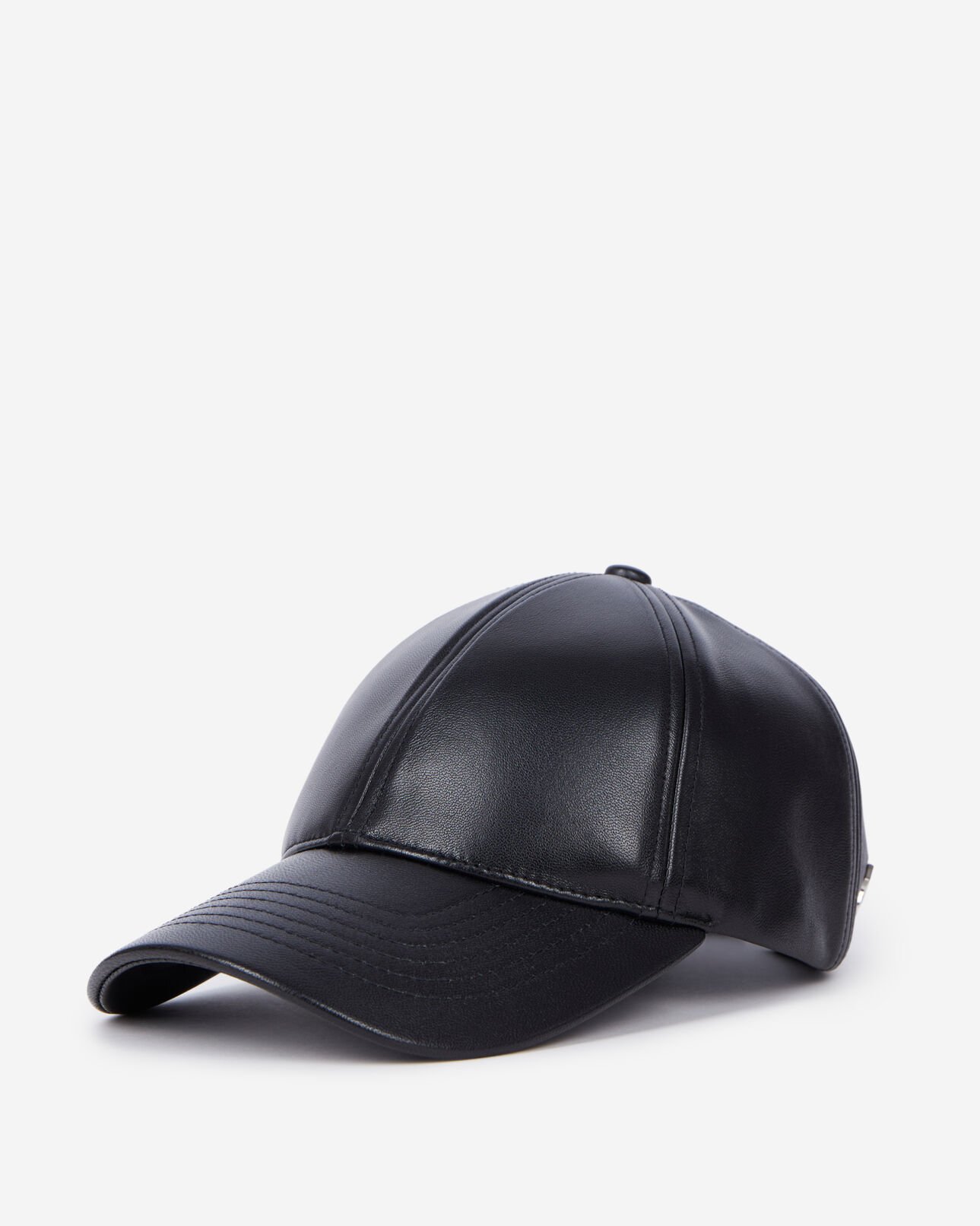 The Kooples MIXTE BLACK casquette en cuir noir