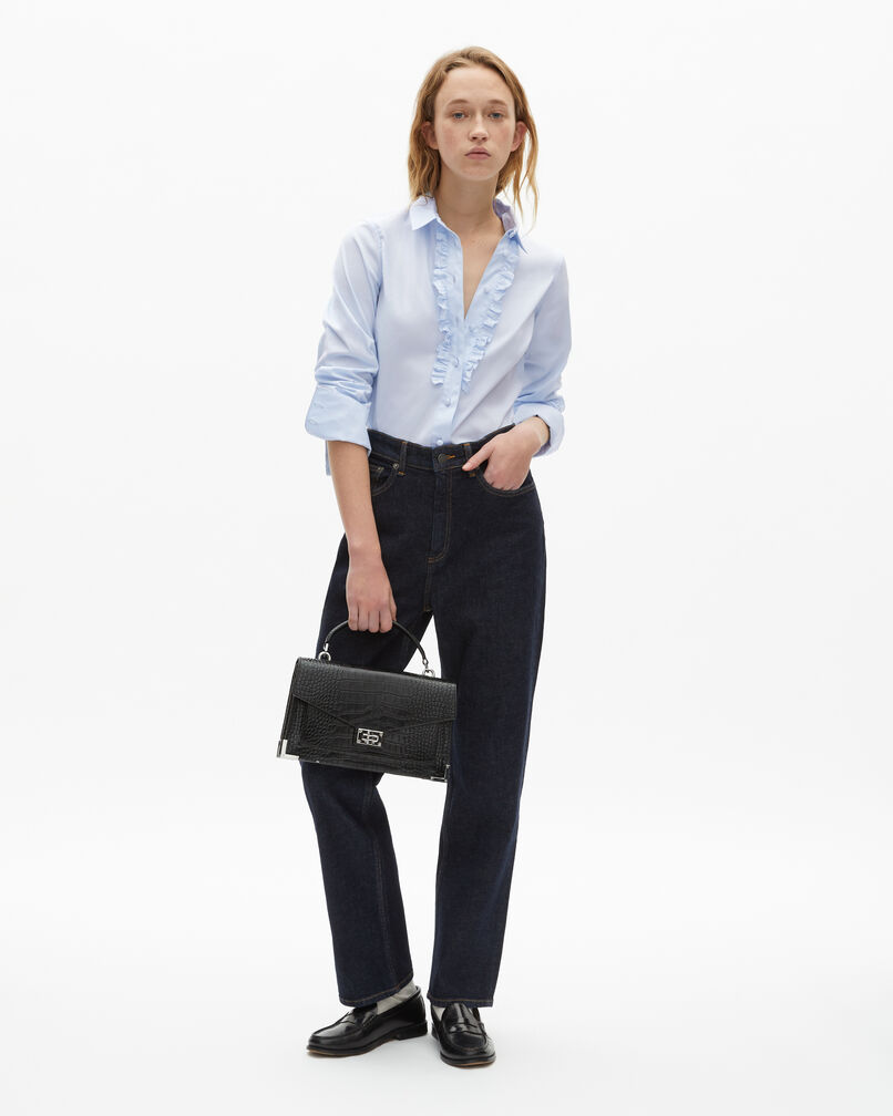 The Kooples FEMME LIGHT BLUE chemise bleue en popeline