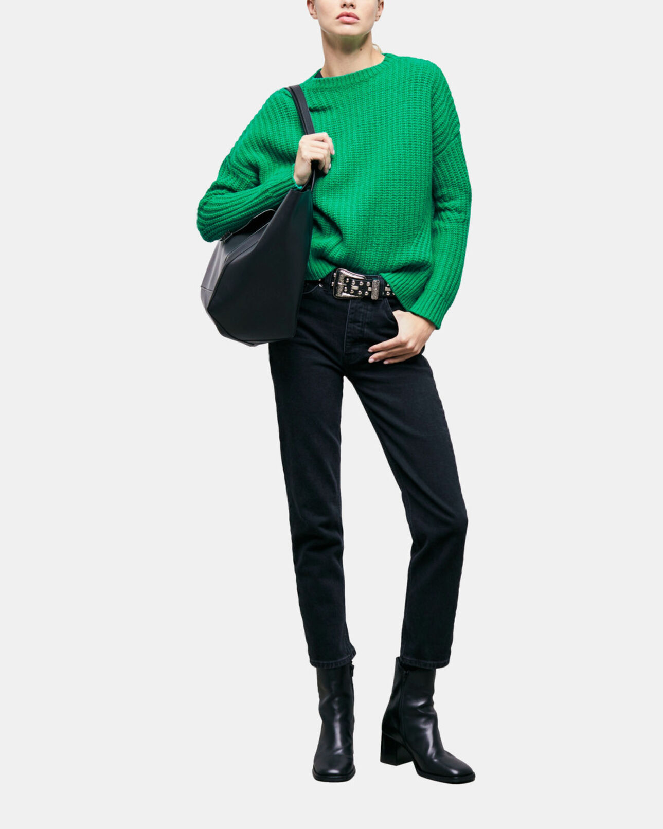 The Kooples FEMME GREEN pull en laine vert