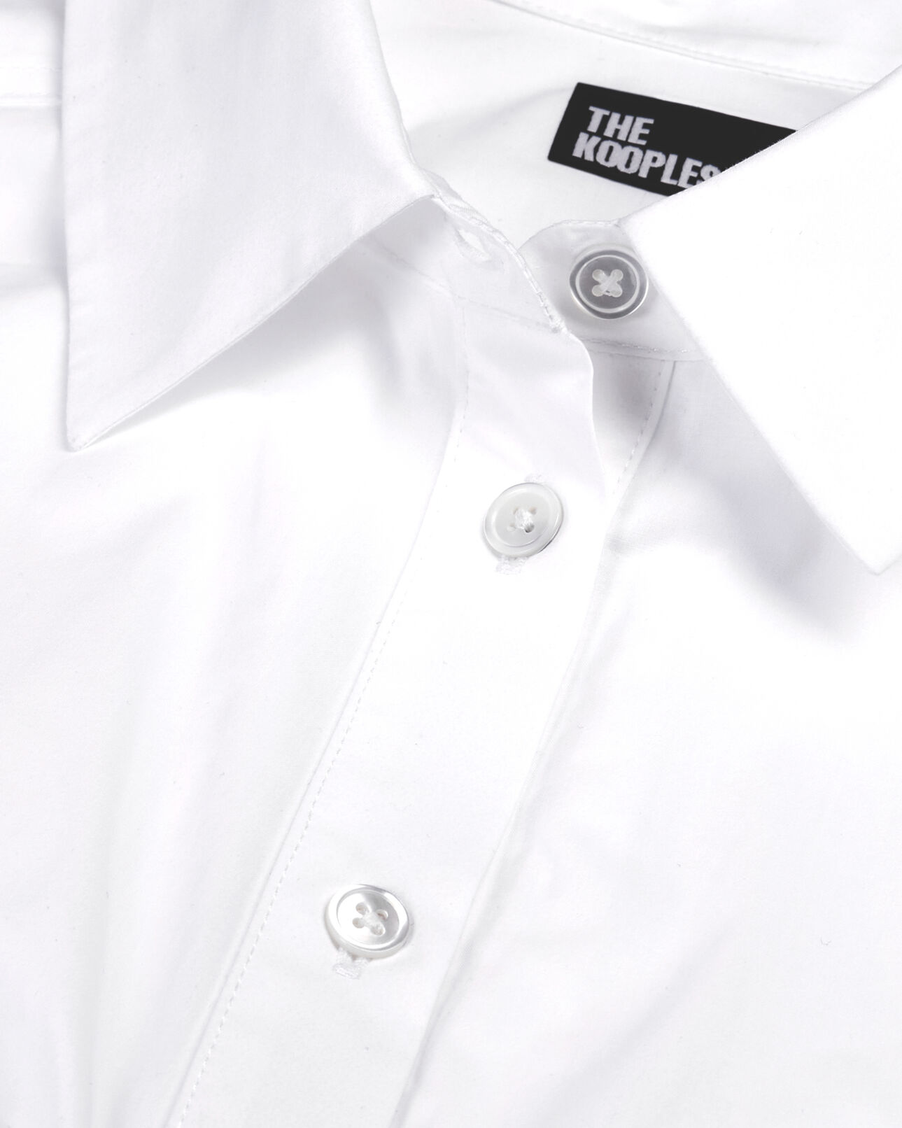 The Kooples MUJER WHITE camisa blanca pespuntes tipo corsé