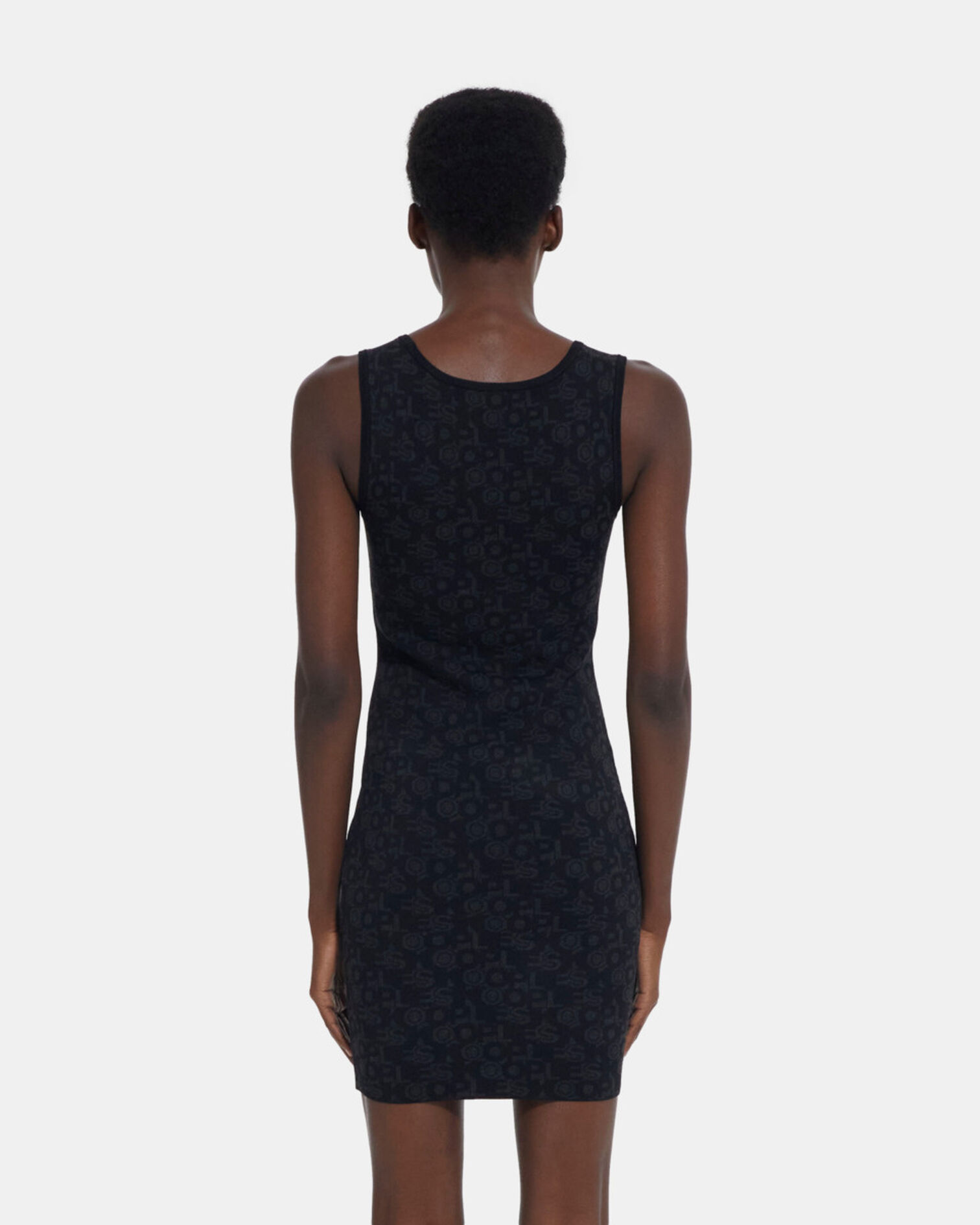 Robe courte logo The Kooples, BLACK DARK GREY, hi-res image number null