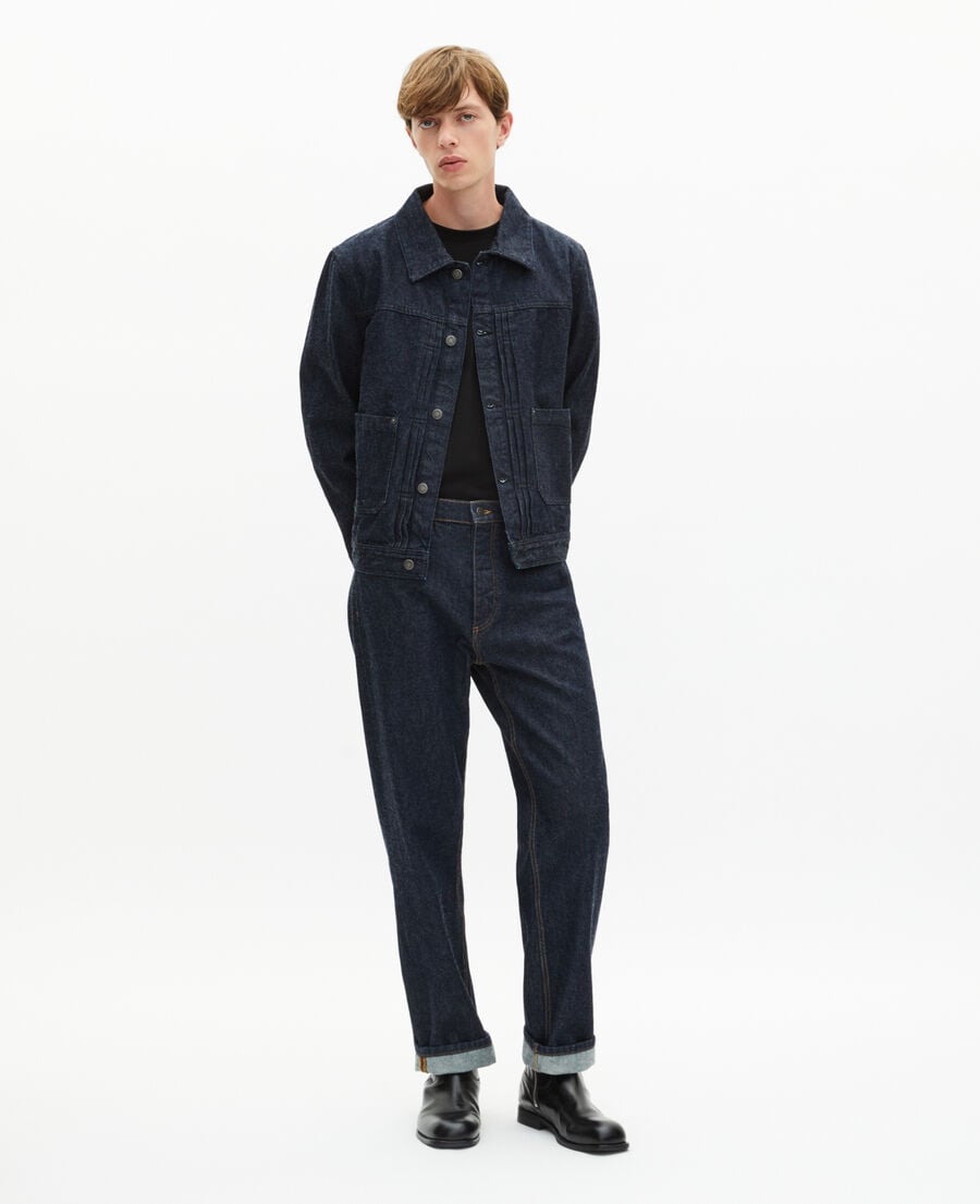 The Kooples HOMME BLUE ELECTRIC blouson en denim bleu fonc&eacute;